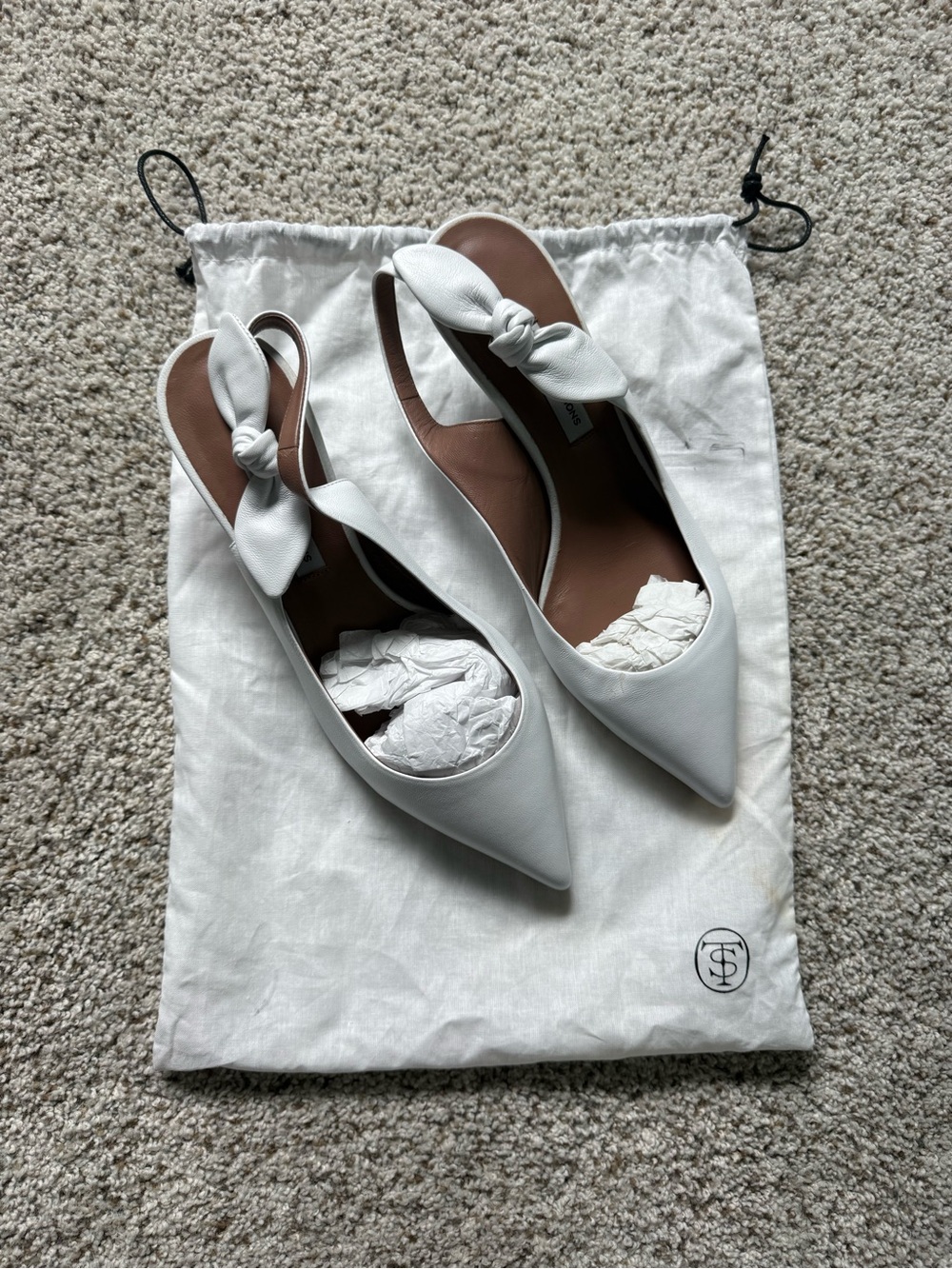 Tabitha Simmons Rise Leather Slingback Pumps. Size 38.